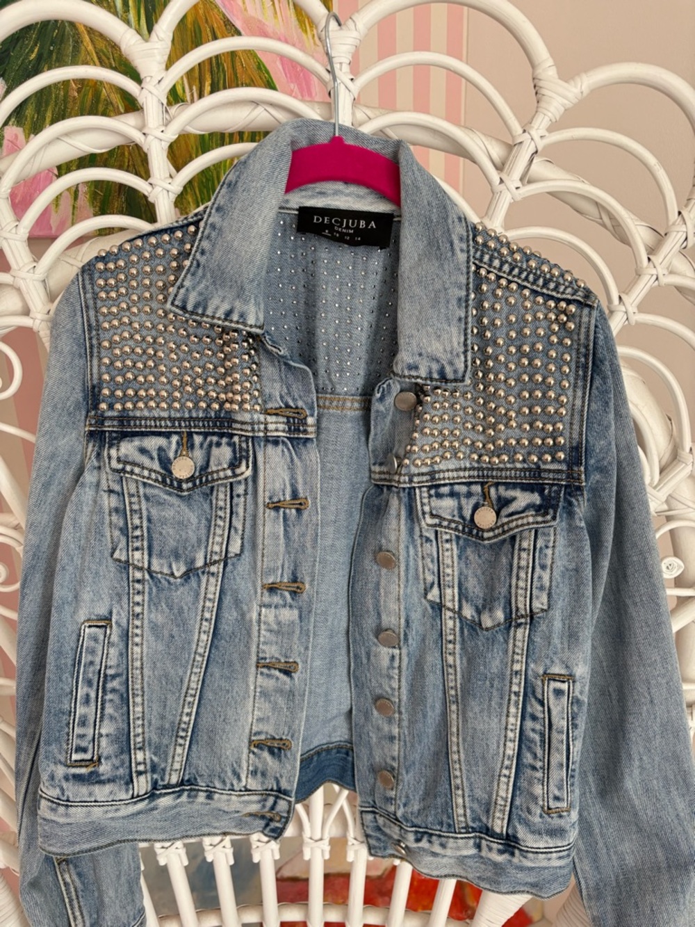 Denim jacket made in Australia studded. Gorgeous